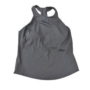 Losano Gray Racerback Athletic Tank Top Built-In‎ Bra XS Workout Yoga Running